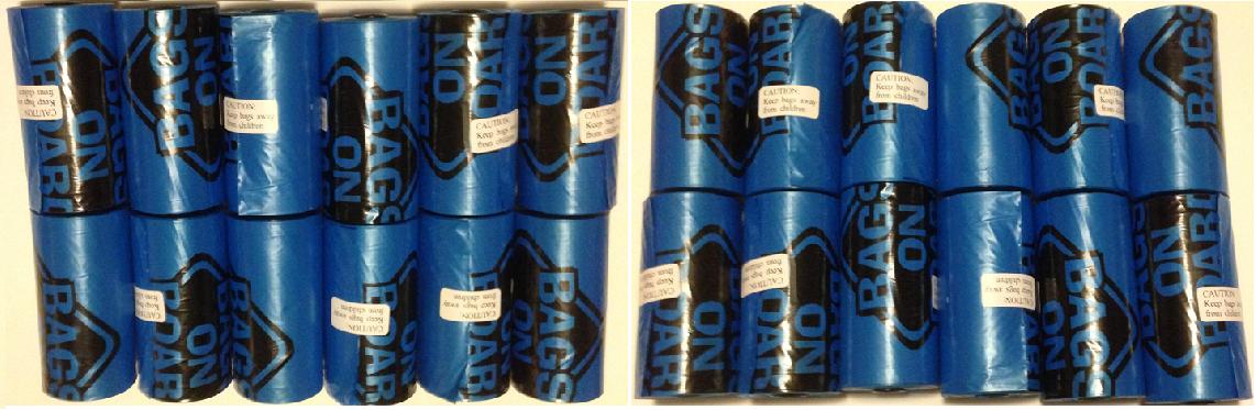 24 Rolls Bags on Board